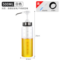 德国蜂蜜瓶挤压瓶玻璃蜂蜜密封罐家用分装挤酱按压式装蜂蜜的瓶子 白色-500ML[放蜂蜜760g]