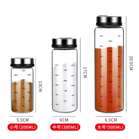 烧烤调料罐胡椒孜然作料调味罐子玻璃瓶家用厨房撒盐罐撒料盒神器 三件套[每个尺寸各1个]用户选择较多