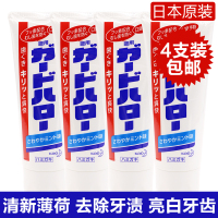 日本原装亮白牙膏去除牙垢去牙渍防蛀165g薄荷口味四支