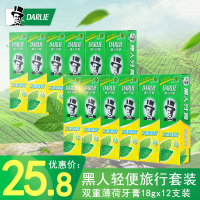 牙膏双重薄荷牙膏18g*12支迷你出差酒店小样旅行便携装