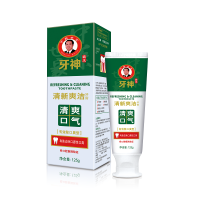 牙神牙膏清爽口气平衡去火清火去渍牙膏去口臭健龈去茶渍牙渍 清新爽洁牙膏125g