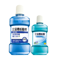 西瓜霜漱口水清新口气清洁口腔消焱抗菌除口臭孕妇可用0酒精 500ml冰爽抑菌型+250ml劲爽免刷型[健康口腔 持久清爽