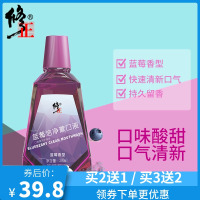 蓝莓洁净漱口液清新口气清洁口腔牙齿漱口水清爽除口臭含漱液 蓝莓香型 300mL