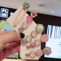 时尚发夹简约风边夹少女气质刘海顶夹鸭嘴发卡后脑勺碎发夹发饰品 小惊喜五件套1#