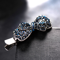 发卡头饰发夹顶夹后脑勺夹子边夹刘海夹鸭嘴夹少女韩国侧边发卡子 蓝色(蝴蝶结)