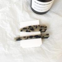 2支 韩国百搭醋酸豹纹发夹鸭嘴夹一字夹日韩刘海夹发饰头饰发卡子 1#浅色组合