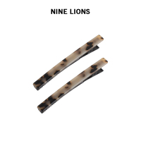 （饰品）气质百搭豹纹醋酸发夹边夹简约一字夹长款鸭嘴夹 浅豹纹2支