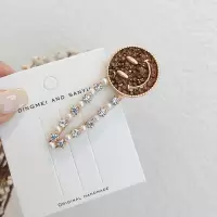 韩国网红珍珠发夹女笑脸发卡东大门一字夹边夹少女刘海夹鸭嘴夹子 捷克钻珍珠笑脸/个