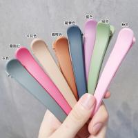 大号鸭嘴发夹无痕刘海边夹洗脸化妆固定头发的夹子理发店头饰顶夹 8色混装 共8个