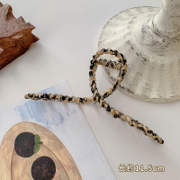 金属复古豹纹抓夹韩国后脑勺头发夹子优雅气质发量多发抓盘发发卡 1#麻花豹纹交叉(大)