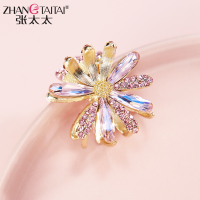 韩国闪耀花朵小号抓夹仿水晶发夹刘海夹成人侧边发卡优雅头发夹子 花朵小抓夹