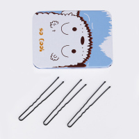 黑色夹子固定头发卡子一字夹韩国头饰发夹刘海碎发边夹小黑钢夹子 U型夹 7cm 约150支 盒子随机