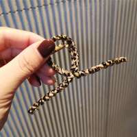 豹纹抓夹发夹女后脑勺发卡头发夹子网红大号2020年新款2021发量多 交叉豹纹(经典热卖造型)