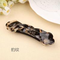 简约横夹大号马尾弹簧发夹子后脑勺发卡女士韩国顶夹成人豹纹头饰 豹纹