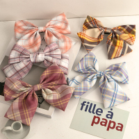 少女~JK制服日系大蝴蝶结发夹女韩国发饰后脑勺夹子发卡超仙头饰 3#五件套