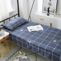单件床单学生宿舍单人床寝室上下铺被单简约小清新格子ins风男女 灰色皇冠 230x250cm床单三件套[床单*1+枕套2