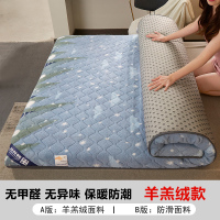 床垫软垫加厚单人租房专用家用榻榻米学生宿舍海绵垫床褥子夏季 保暖羊羔绒/圣诞树 180x200cm[公司直营 抗菌抑螨]