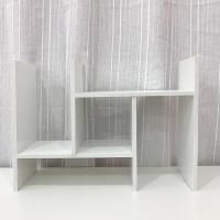 少女心粉色收纳架置物架储物架书架学生宿舍桌面收纳简易可伸缩 白色H架 2层