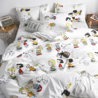 网红潮牌史努比床上用品被套单件150X200X230大学生宿舍被罩1.8米 S幸福一家人 被套220X240送1床单+2