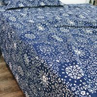 加厚纯棉老粗布床单单件青花瓷大炕单学生宿舍全棉三件套亚麻帆布 繁花似锦 2米床(230*280床单)