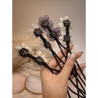 日韩花朵盘发神器女丸子头怎么扎盘头发懒人蓬松头花饰品韩国发饰 白系单层花瓣