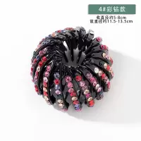 鸟巢发圈扎头发丸子头高马尾固定神器盘发抓夹发卡网红2021年新款 4#彩钻款