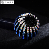 丸子头发圈韩国马尾扣鸟巢发夹盘头发卡抓夹盘发器舞蹈盘头饰品女 大号宝蓝