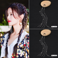 杨超越同款珍珠链条发链发饰流苏发夹头饰网红绑头发脏辫编发神器 18#珍珠五条链子2件套