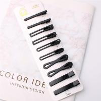 毛躁小黑短发黑色边夹成人斜刘海固定男用碎头发整理隐形发夹神器 小号-5对10支装