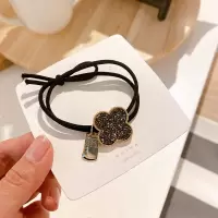 闪钻四叶草头绳少女简约满钻方盘皮套韩国网红丸子头发圈气质头饰 四叶草