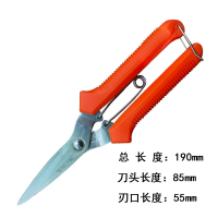 采果剪园林园艺修枝剪疏花疏果剪葡萄桔子花椒枸杞采摘剪刀 佐川田910加厚款直头(190毫米)
