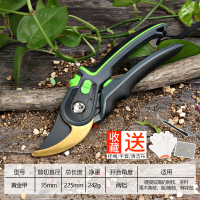 专业果树剪刀修剪花草工具家用树木修剪省力剪药材的剪刀中药强力 双档调节德式-黄金甲(送挂绳手