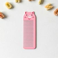 catshow 创意便携合金小梳子 原创可爱随身随手女生口袋化妆梳子 小梳子-小猪