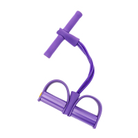 脚蹬拉力神器仰卧起坐辅助美体女健身瑜伽器材家用普拉提绳运动 紫色