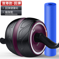 自动回弹健腹轮腹肌轮锻炼腹部卷腹轮健身器材家用减肚子男士训练 蓝色瑜伽垫+[炫酷款]自动回弹健腹轮+专业跪垫