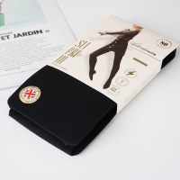 春秋季竖条微压力显瘦腿连裤袜天鹅绒中厚防勾丝丝袜打底袜外穿 黑色 均码