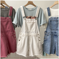 2020夏季韩版时尚背带牛仔裙学港版小清新牛仔吊带裤 白色 S