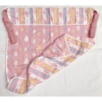 婴儿背带后背式老式传统宝宝前抱式四川简易双肩背巾背小孩儿背袋 婴儿棉纱布-粉小云 120*85