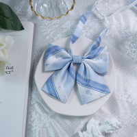 [海盐奶糖同格小物JK领带平角兔耳领结小长柄背带发夹单拍不发货 海盐奶糖提花平角领结