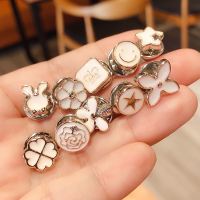 防曝光扣防走光神器扣高档防露光扣子小胸针多功能配饰别针 米白胸针10件套