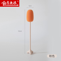 家用厨房海绵刷玻璃杯清洁刷长柄去茶渍刷子旋转奶瓶刷洗杯子神器 [升级款]粉色 加粗手柄 加厚海绵