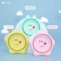 可折叠婴儿脸盆儿童用品新生儿洗脸洗屁屁盆便携式宝宝专用洗脸盆 [小猪佩奇]折叠款-(粉绿蓝)3个装