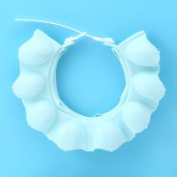 宝宝洗头帽防水护耳神器小孩洗澡帽子可调节儿童淋浴帽婴儿洗发帽 蓝皇冠硅胶 +头刷+搓澡+洗头杯+浴棉+水温计