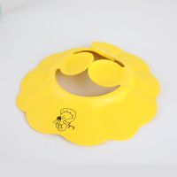 宝宝洗头帽洗头神器儿童洗头帽防水护耳婴儿洗发帽小孩洗澡浴帽子 [黄色]超萌小鸭子