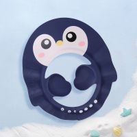 宝宝洗头神器儿童洗头护耳防水浴帽婴幼儿洗澡神器小孩洗头发帽子 [升级护耳]企鹅-帝王色