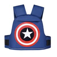 儿童电动车摩托车骑行安全带骑坐电瓶车宝宝背带防率保护安全绑带 美国队长口袋版(送电车防撞垫)