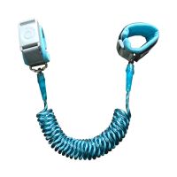 儿童防丢绳宝宝安全绳小孩防走失带牵引绳防走丢手环遛娃神器情侣 【感应锁】浅蓝防剪断反光旋转头款 2.5米【适合好动活泼的