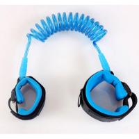 2020新款口哨儿童防走失绳小孩防丢手环密码腰带钥匙牵引绳反光 蓝色 反光口哨钥匙锁款2.5米