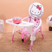 出口儿童椅叫叫椅宝宝椅子靠背椅小椅子板凳吃饭凳子婴儿餐椅餐盘 粉色+餐盘+防驼背+护栏+不锈钢碗