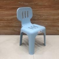 加厚板凳儿童椅子幼儿园靠背椅宝宝餐椅塑料小椅子家用小凳子防滑 大号蓝色(坐高32总高60)